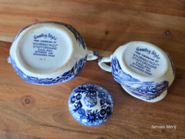 Engels blauw Grindley Country Style roomstel