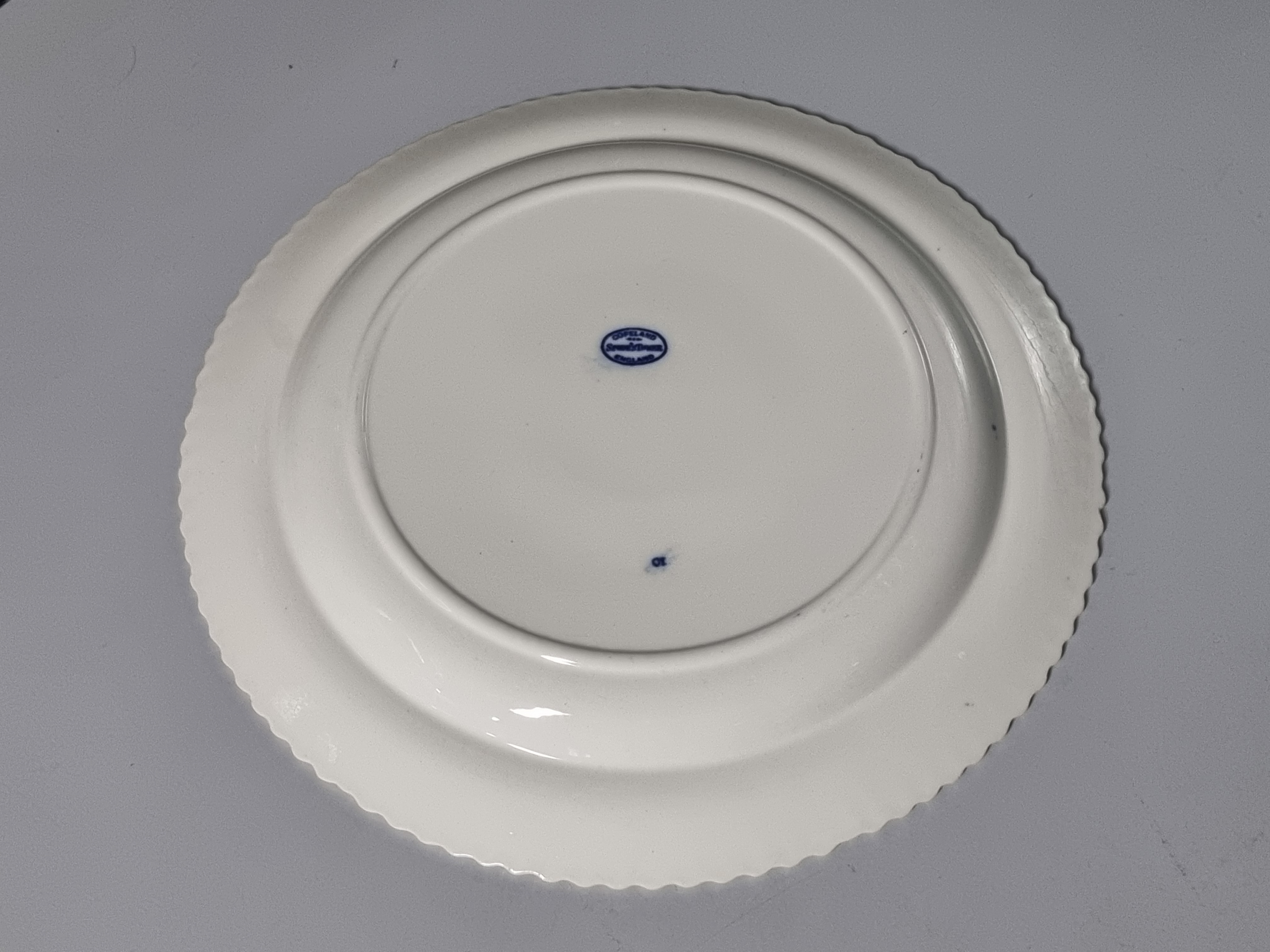 Engels Copeland Spode's Tower blauw rond serveerbord 32 cm