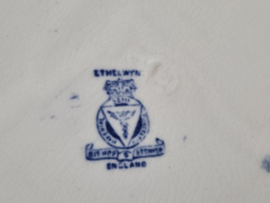 Engels blauw Ethelwyn Bishop & Stonier plat dinerbord 25 cm