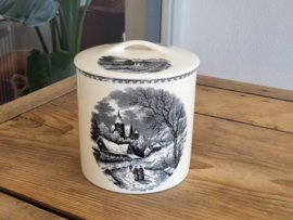 Landschap Zwart Societe Beschuitbus Voorraadpot