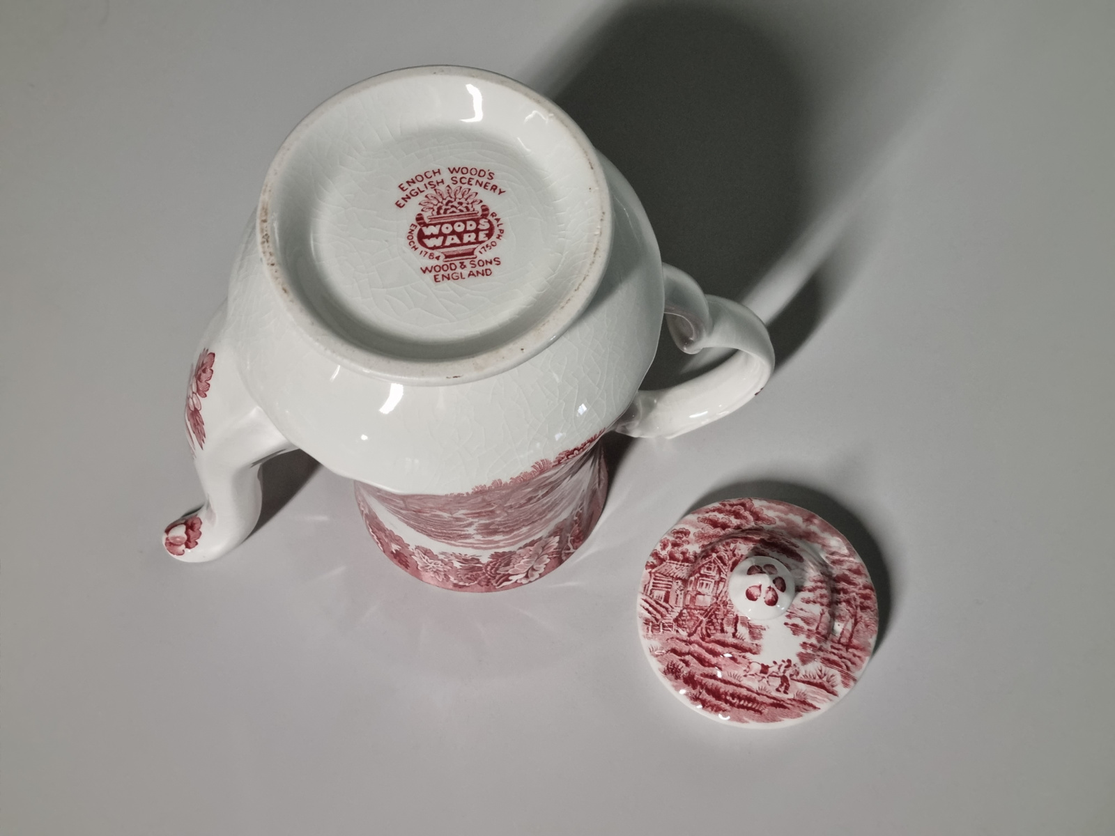 Engels rood Woods Ware Koffiepot 1 liter