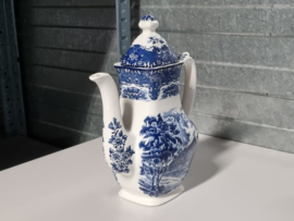 Engels blauw Grindley Country Inns compleet koffieservies theeservies 6 personen