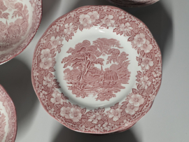 Engels rood Enoch Wedgwood Woodland eetservies 24 personen