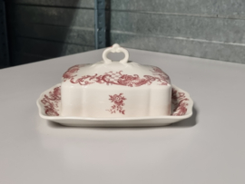 Villeroy en Boch Valeria rood Botervloot (grote model)