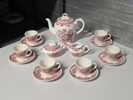 Villeroy en Boch Fasan rood koffieservies 6 personen