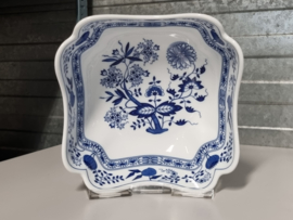 Zwiebelmuster Hutschenreuther hoge vierkante schaal 25 cm