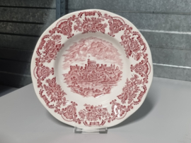 Engels rood Enoch Wedgwood Royal Homes Of Britain diep bord 22 cm