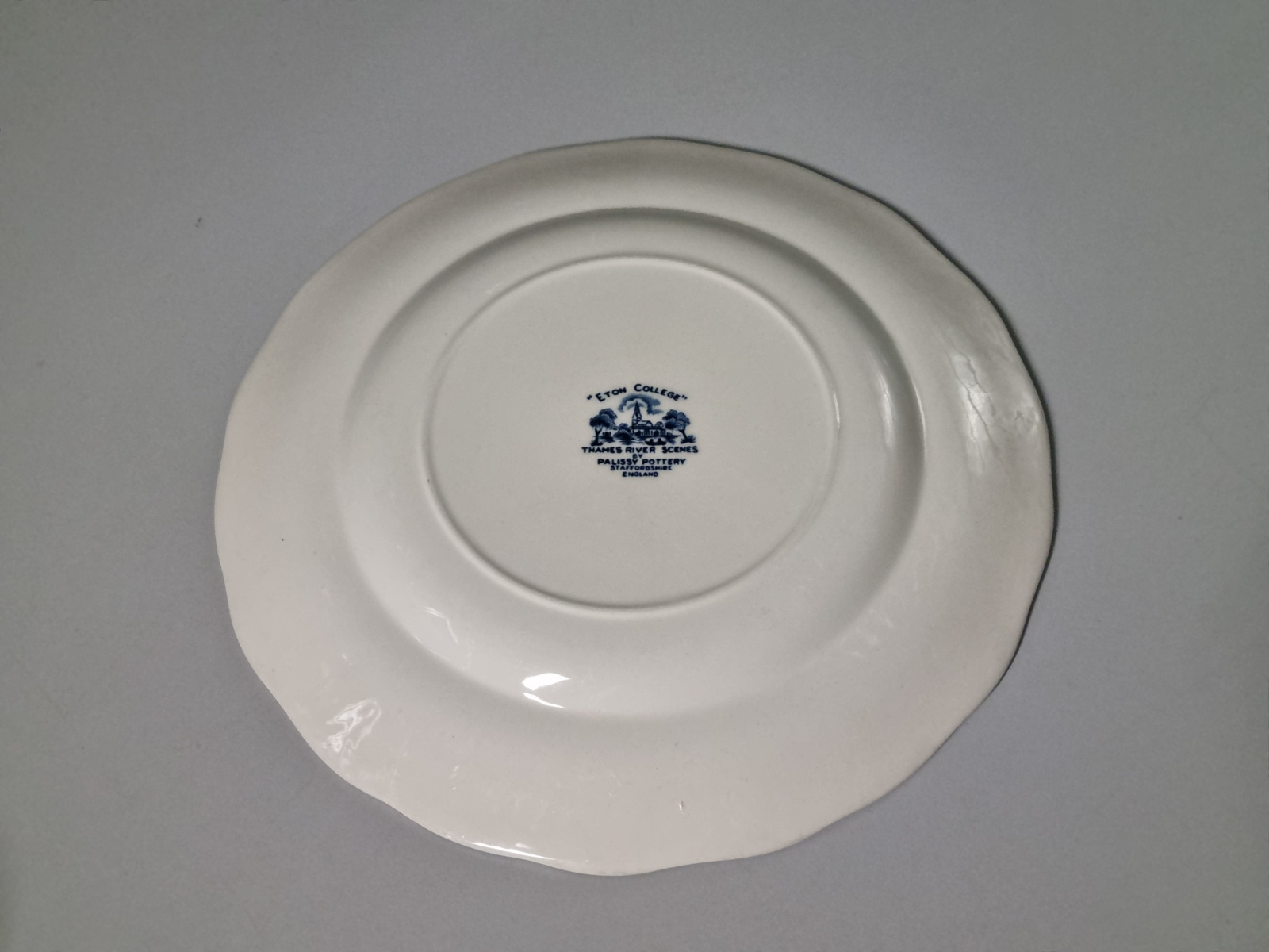 Engels blauw Palissy Pottery Thames River Scenes plat dinerbord 25 cm