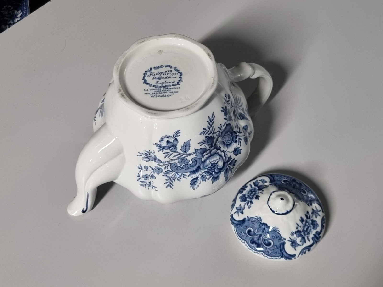 Engels Ridgway Windsor blauw Theepot