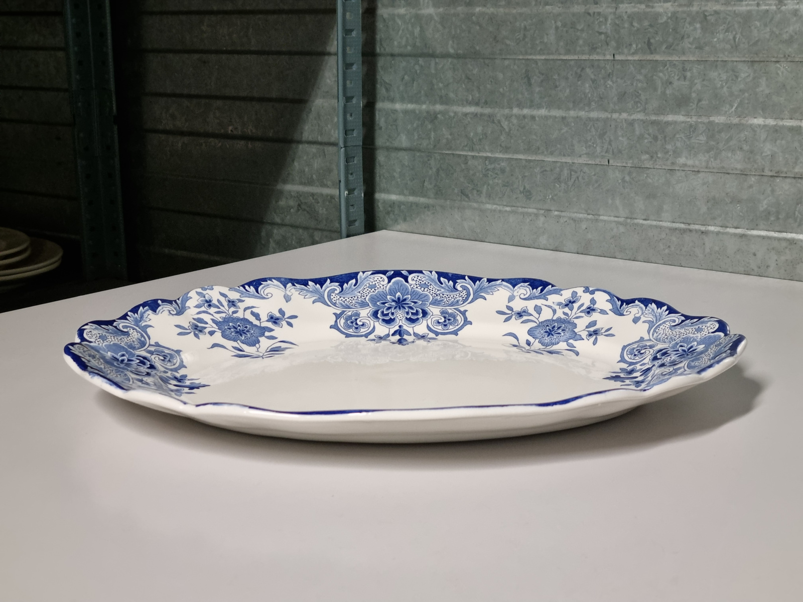 Boch BFK decor Dordrecht blauw ovale schaal 41 cm