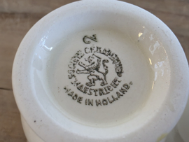 Societe Ceramique set 2x eierdopje laag model wit