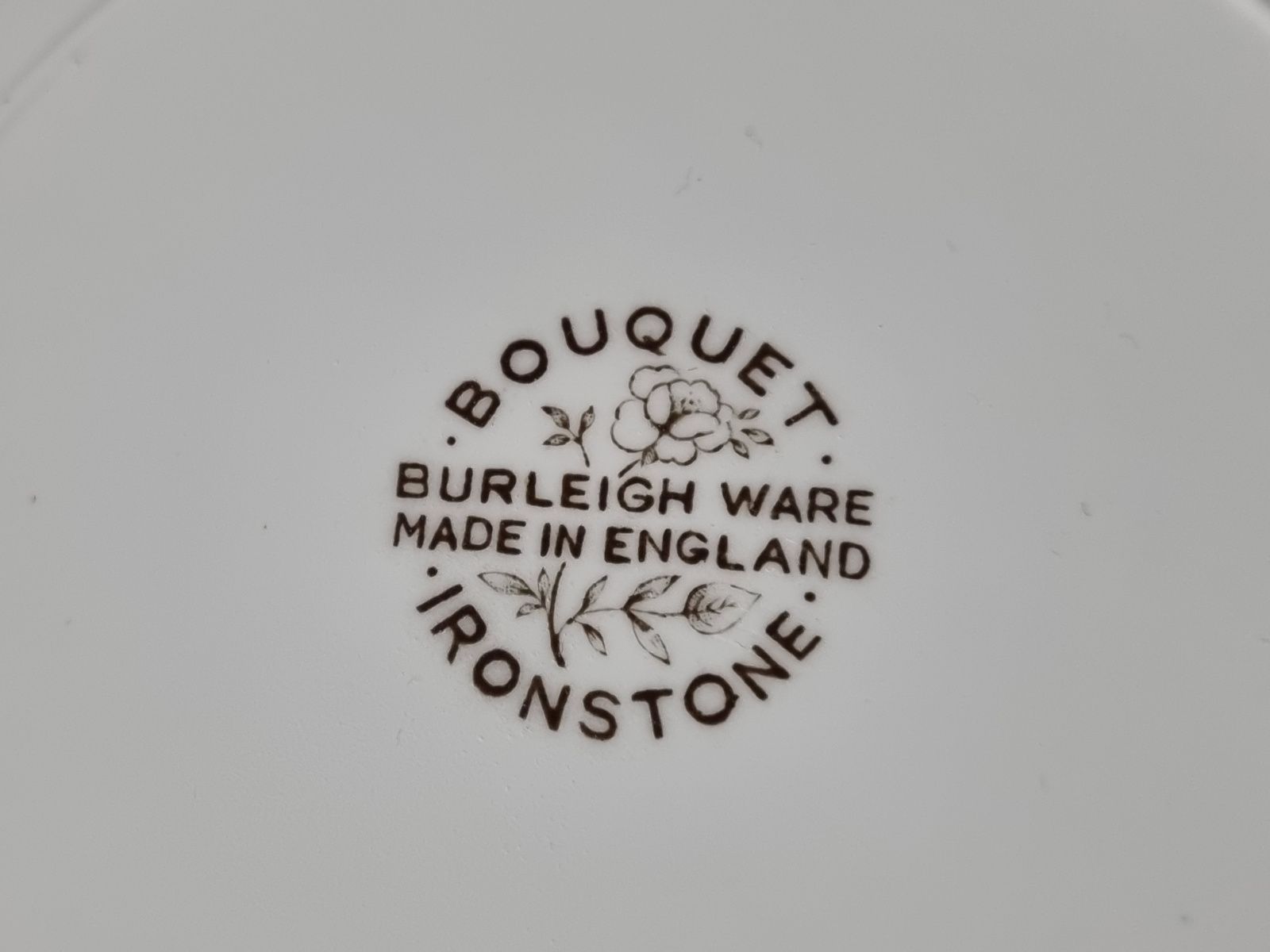 Engels gekleurd Bouquet Burleigh Ware Plat Dinerbord 25 cm