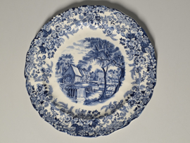 Engels blauw Johnson Bros Mill Stream serveerbord 32 cm