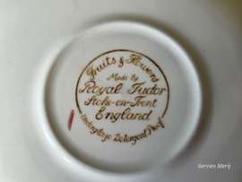Engels Bruin Fruits & Flowers kop en schotel
