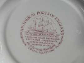 Engels rood Historical Ports Ontbijtbordje 20 cm