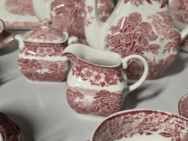 Engels rood Woodland Koffieservies Theeservies 6 persoons 18 delen