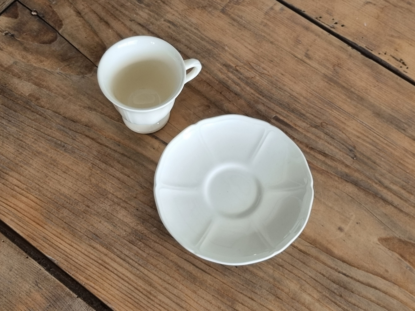 Wedgwood Queen's Shape Queen's Plain Espresso Kop en schotel