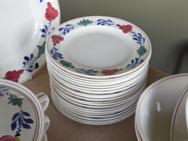 Oud Boerenbont Regout Royal Sphinx Eetservies 20 personen