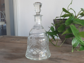 Glas Vintage robuuste Karaf geslepen glas (2)