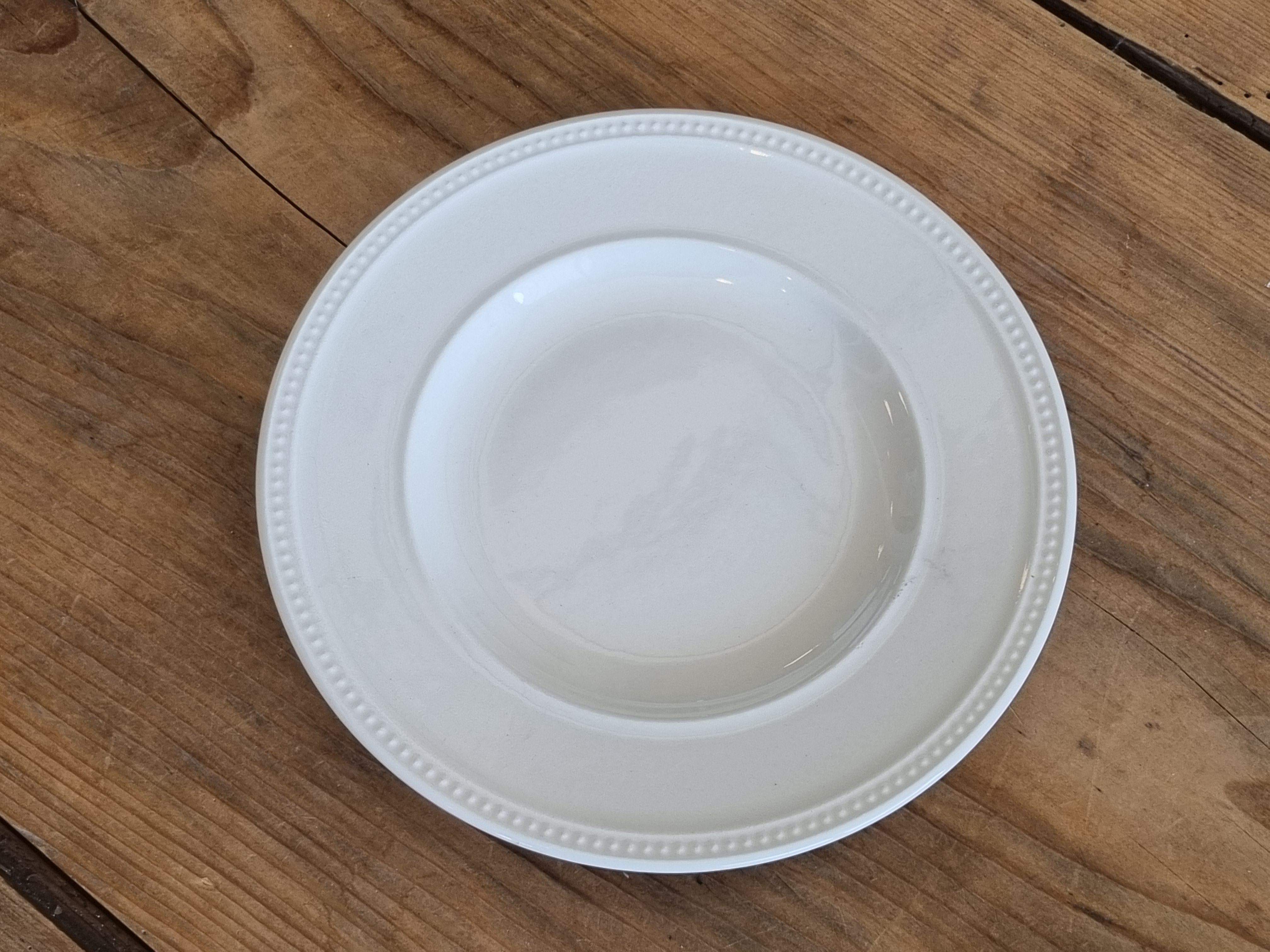 Wedgwood Windsor Serveerbordje met parelrand zonder ribbel 18,5 cm
