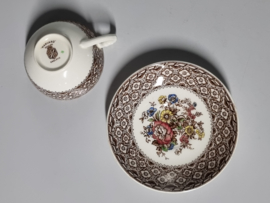 Engels gekleurd Harvard Empire Thee Kop en schotel
