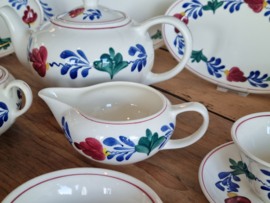 Oud Boerenbont Regout Royal Sphinx theeservies 6 personen