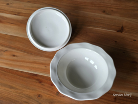 Engels blauw Enoch Wedgwood Old English Village dekschaal terrine