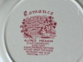 Engels rood Meakin Romance diep bord 23 cm