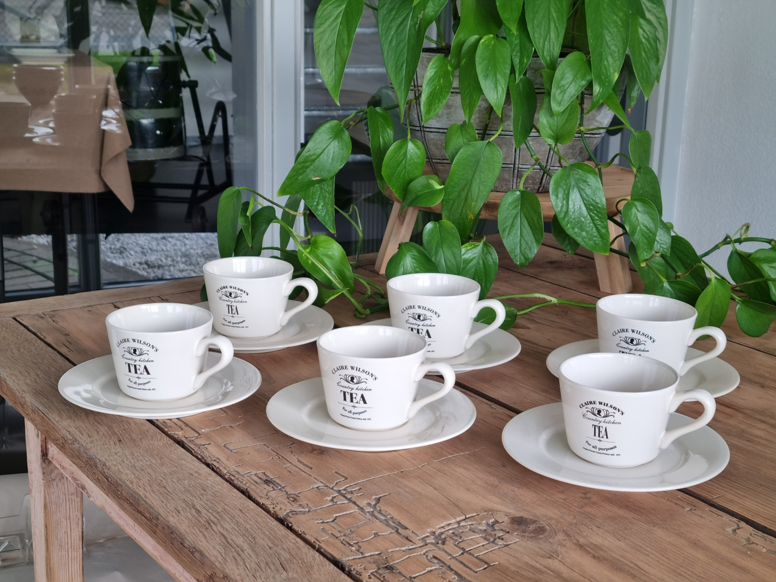 Claire Wilson’s Set 6x Thee Kop en Schotel Nieuw