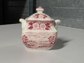 Engels rood Enoch Wedgwood Lochs of Scotland kleine Suikerpot