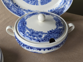 Regout Castillo blauw compleet eetservies 6 personen (rond model)