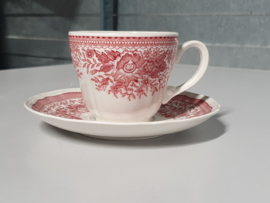 Villeroy en Boch Fasan rood Koffiekopje met schotel