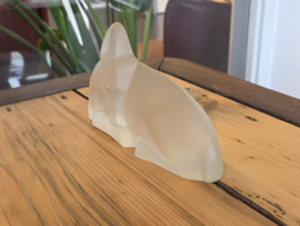 Leerdam Lucienne Bloch Glas Hert gesatineerd glas