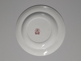 Engels rood Woods Burslem England Seaforth plat dinerbord 23 cm
