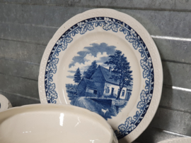 Boerenhoeve blauw Societe Ceramique Eetservies 8-pers.