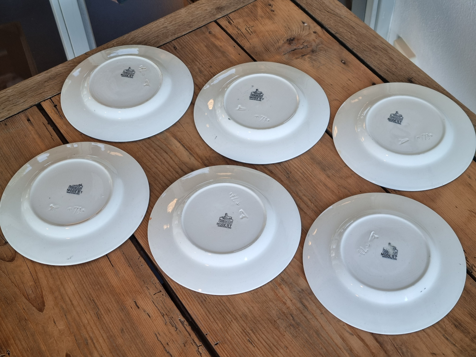 Petrus Regout Modest set 6x Ontbijtbordje 20 cm