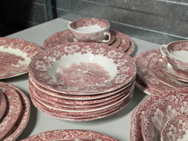 Engels rood Enoch Wedgwood Woodland set 8 personen 53 delen
