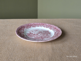 Engels rood Grindley Country Style gebaksbord 17,5 cm