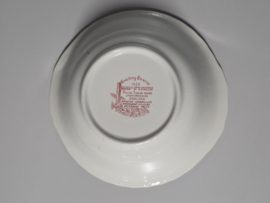 Engels rood Coaching Taverns Royal Tudor Ware Staffordshire Hoge ronde schaal 23 cm