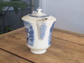 Boerenhoeve blauw Societe Ceramique Koffiepot