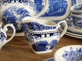 Regout Myott Castillo Old England blauw compleet ontbijtservies 8 personen