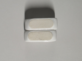 Engels blauw set 2x vintage servetringen