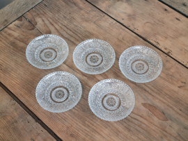 Glas Vintage set 5x Onderzettertje