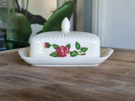 Wedgwood Moss Rose Botervloot (bruin randje)