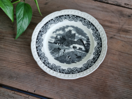 Boerenhoeve Zwart Societe Ceramique Ontbijtbordje 20,5 cm