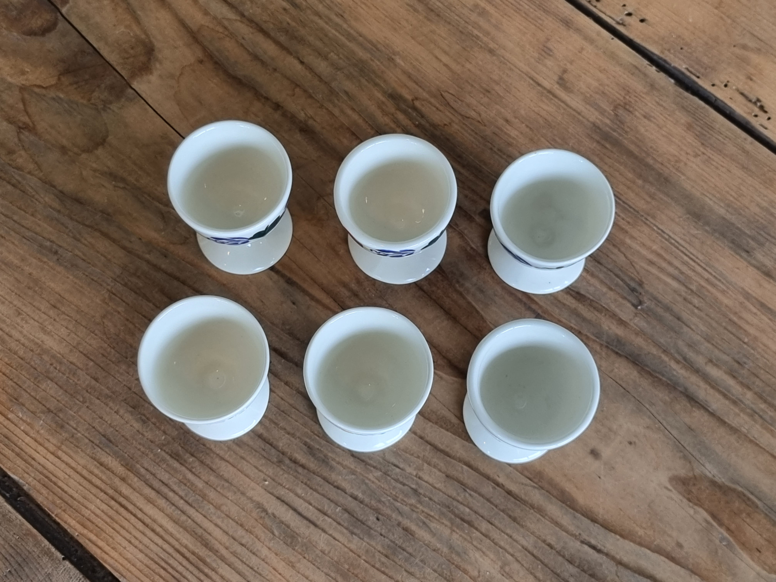Boerenbont Boch set van 6x Eierdopje op hoge voet