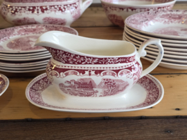 Regout Castillo Old England rood compleet Eetservies 8-pers.