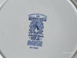 Engels blauw Johnson Bros Haddon Hall dinerbord 25,5 cm