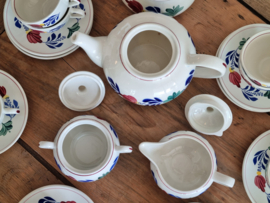 Boerenbont Boch Theeservies model Zeeland 8 personen (groen stempel)