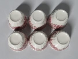 Villeroy en Boch Fasan rood Set 6x laag eierdopje (Zeldzaam)